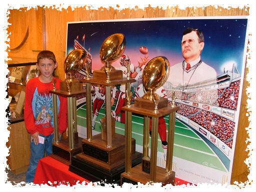 Tommy with Coach Jim Tressel